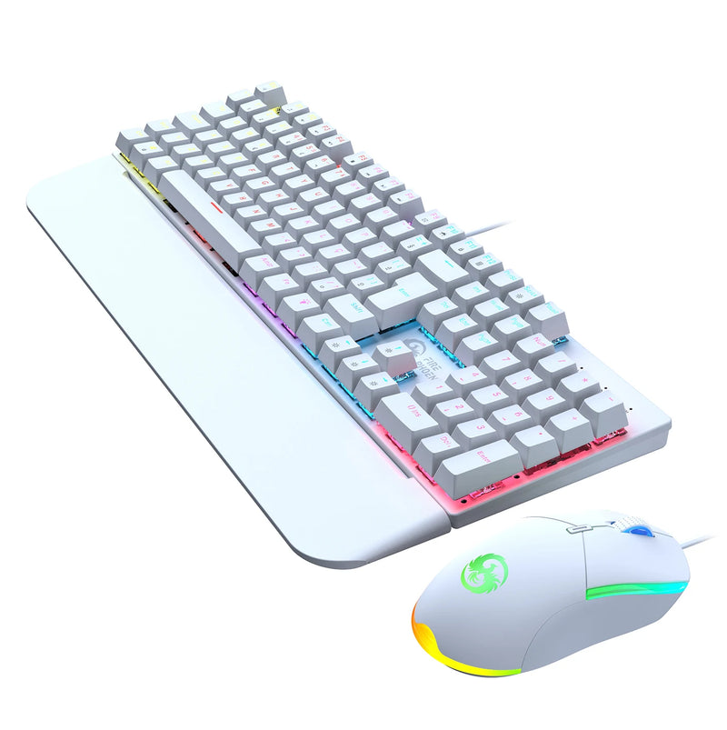 Teclado Mecânico e Mouse Gamer Abnt2 Usb 3200 Dpi Luuk