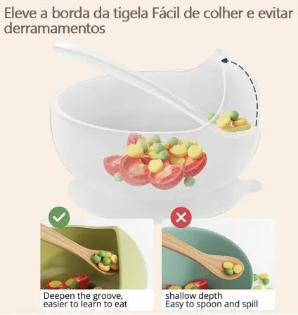 Conjunto/Kit de Alimentação para Bebês de Silicone com 8 Peças