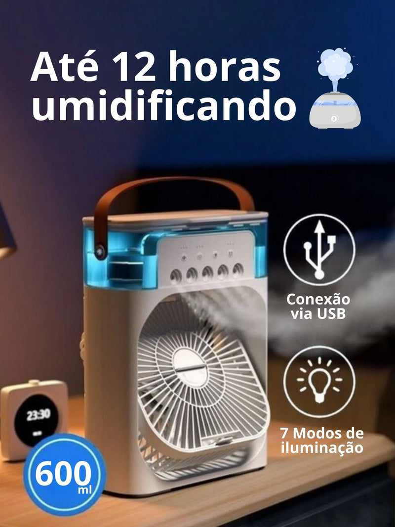 Climatizador/ Umidificador/ Ventilador Portátil USB Led BiVolt