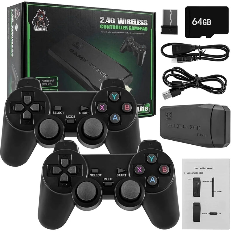 Video Game Console 2.4G Double Wireless com 10 mil Jogos Retro 4k