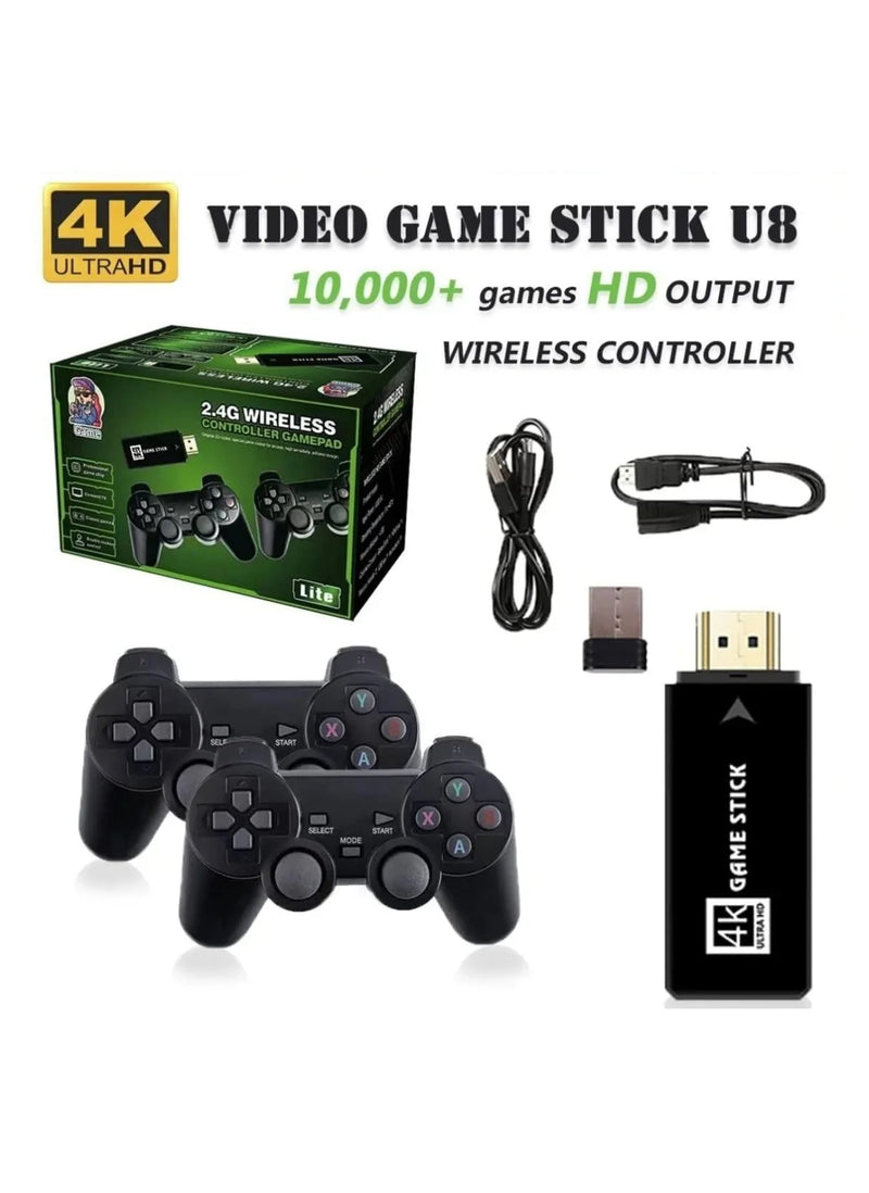 Video Game Console 2.4G Double Wireless com 10 mil Jogos Retro 4k