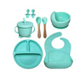 Conjunto/Kit de Alimentação para Bebês de Silicone com 8 Peças