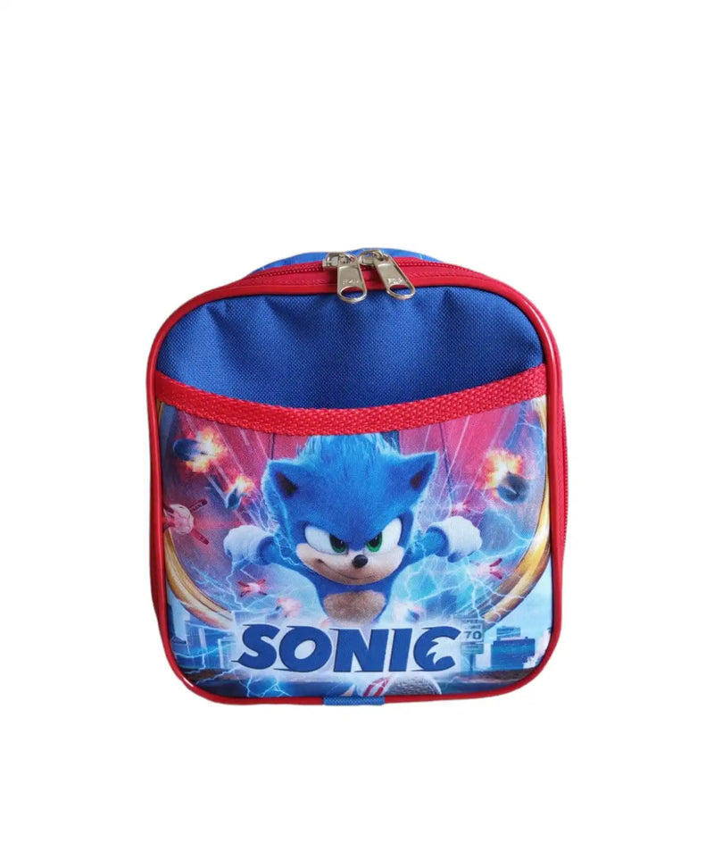 Kit Mochila Sonic com 3 Peças, Mochila, Lancheira e Estojo (EXCLUSIVA)