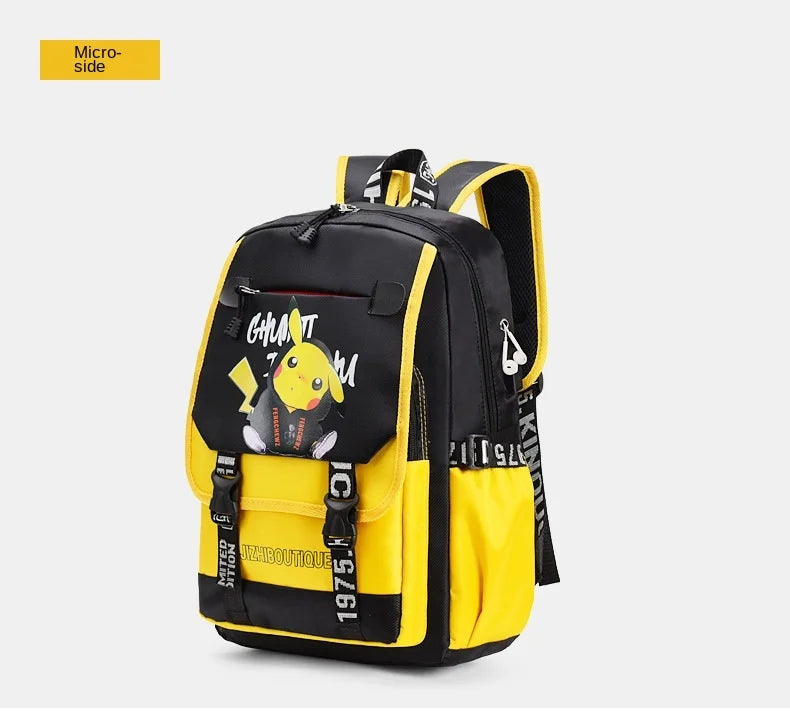 Mochila Pikachu Tamanho Grande com Entrada USB