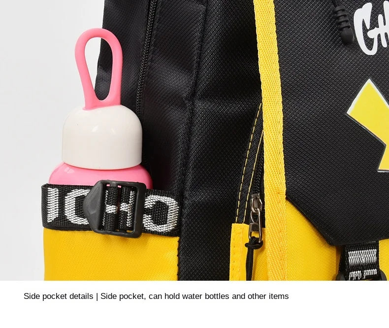 Mochila Pikachu Tamanho Grande com Entrada USB