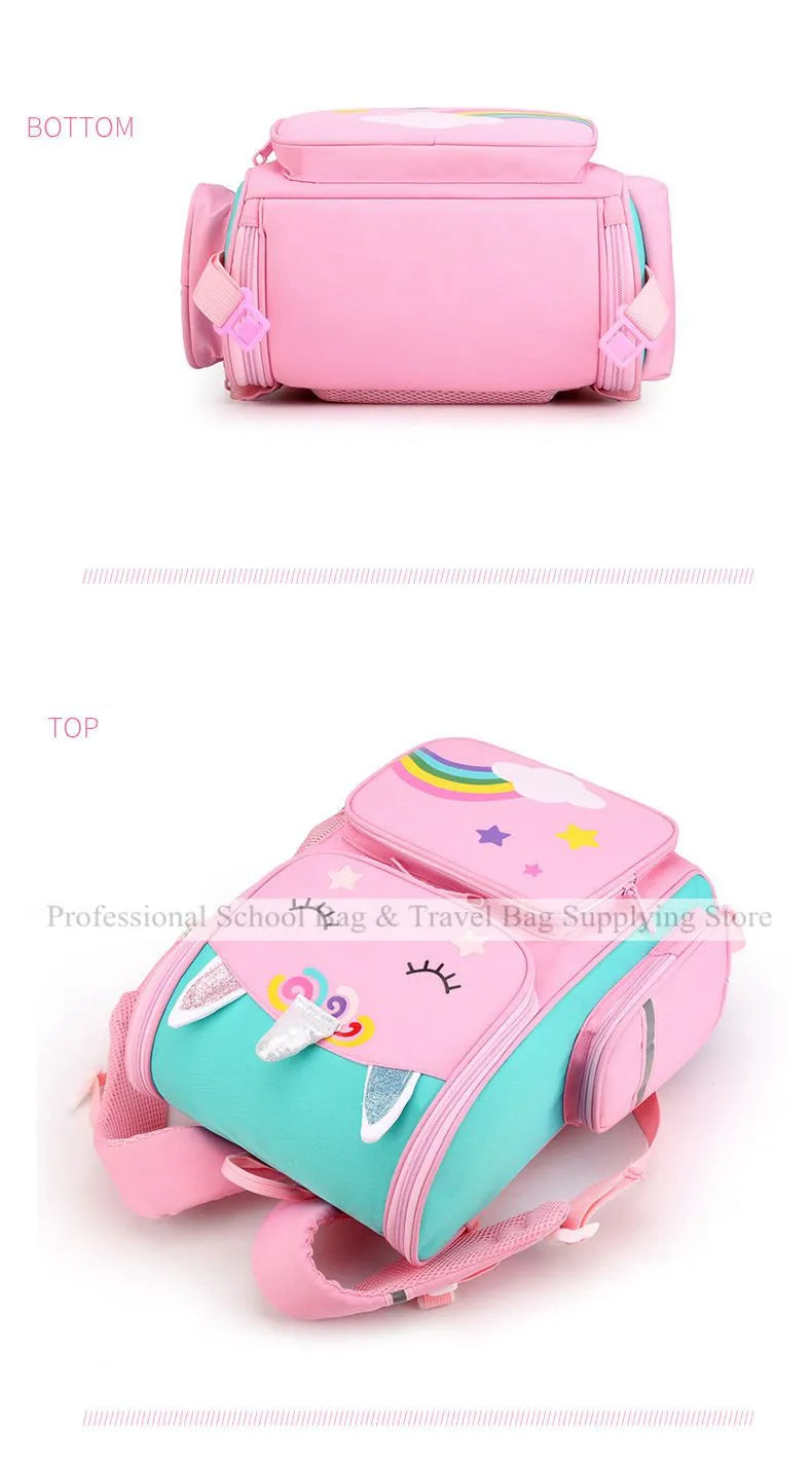 Mochila com Rodinhas Cartoon Unicorn School e Arstronauta com 2 e 6 Rodinhas