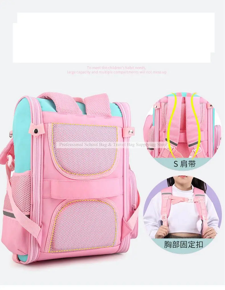 Mochila com Rodinhas Cartoon Unicorn School e Arstronauta com 2 e 6 Rodinhas