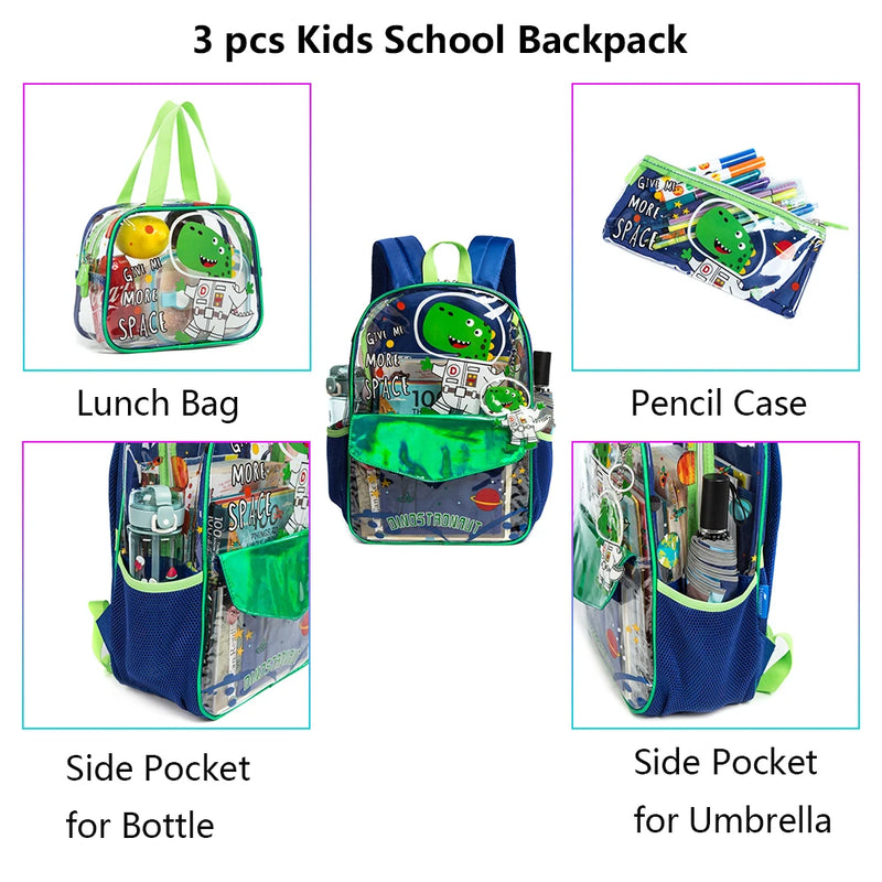 Kit Mochila Infantil Escolar 3 em 1 - Vários Modelos