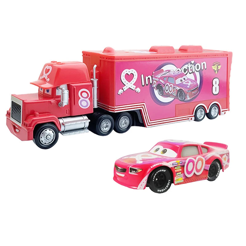 Relampago McQueen junto com Mack Truck do Filme Carros 3 Disney Pixar e Outros