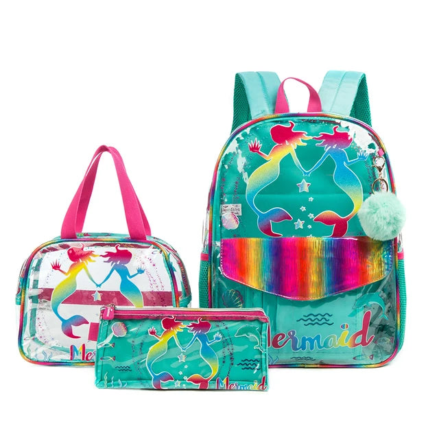 Kit Mochila Infantil Escolar 3 em 1 - Vários Modelos