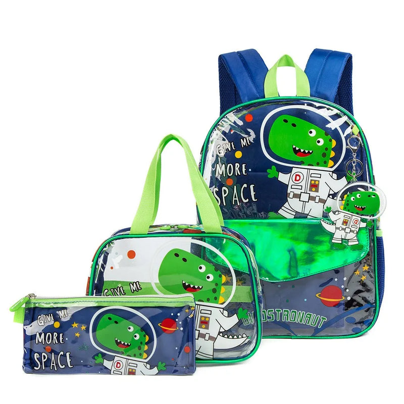 Kit Mochila Infantil Escolar 3 em 1 - Vários Modelos