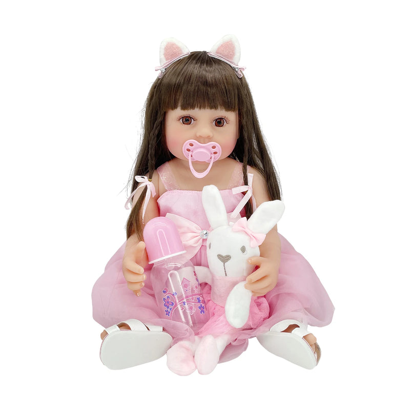 Bebê Boneca Reborn 48cm de Silicone a Prova D'água