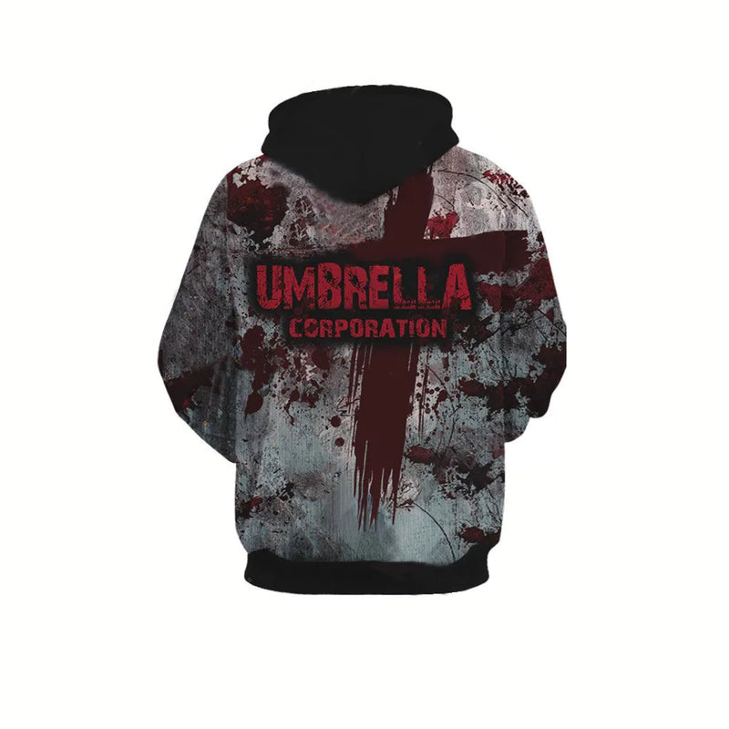 Blusa/Moletom 3D Umbrela Corporation de Resident Evil com Capuz com/sem Ziper