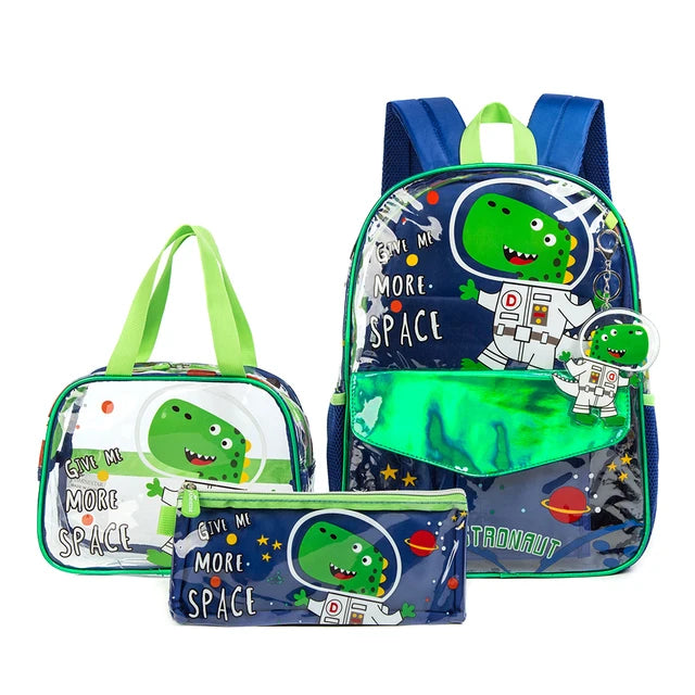 Kit Mochila Infantil Escolar 3 em 1 - Vários Modelos