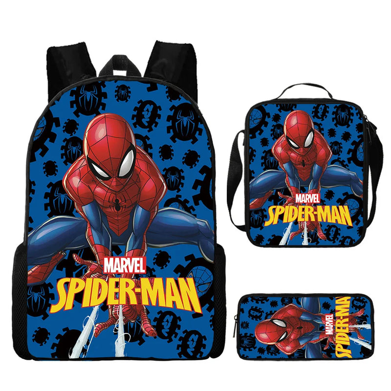 Kit com 3 peças Mochila Homem-aranha prova d'água