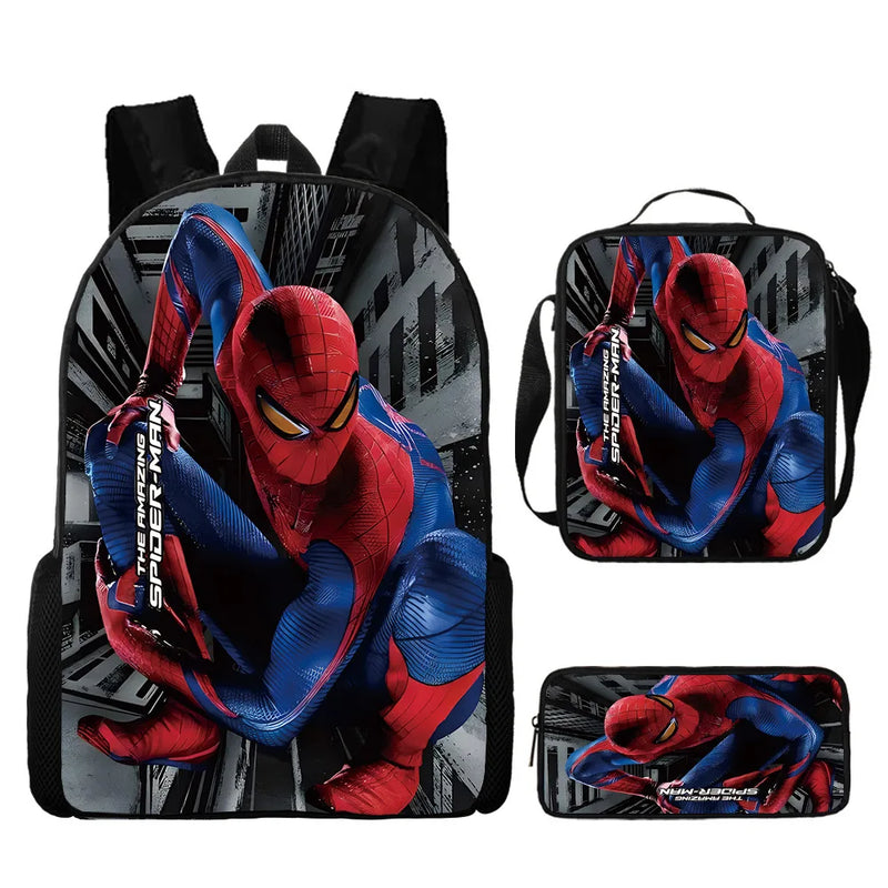 Kit com 3 peças Mochila Homem-aranha prova d'água