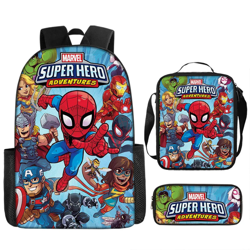 Kit com 3 peças Mochila Homem-aranha prova d'água