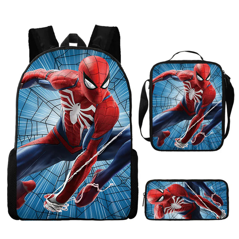 Kit com 3 peças Mochila Homem-aranha prova d'água