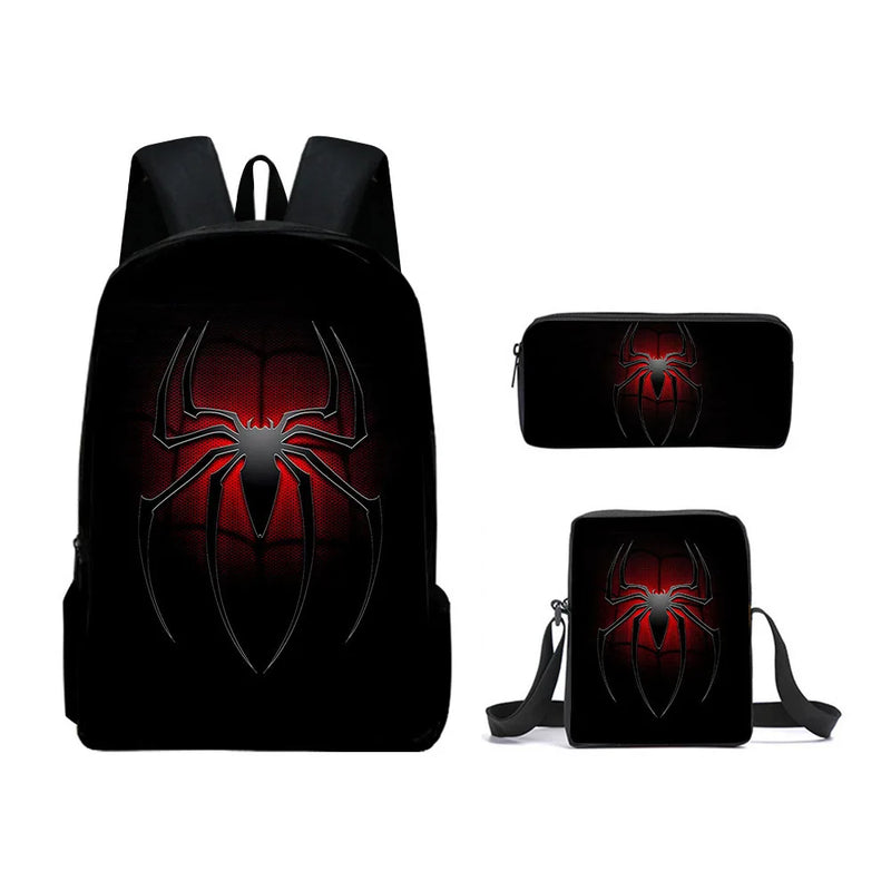 Kit com 3 peças Mochila Homem-aranha prova d'água