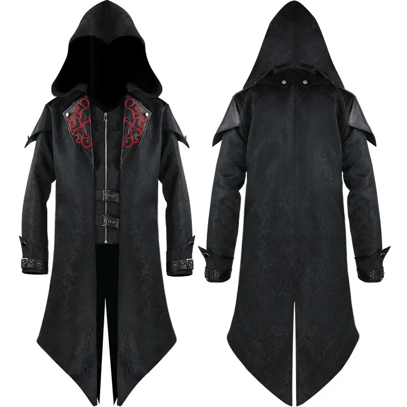 Jaqueta/Casaco Medieval com Capuz Estilo Assassin’s Creed