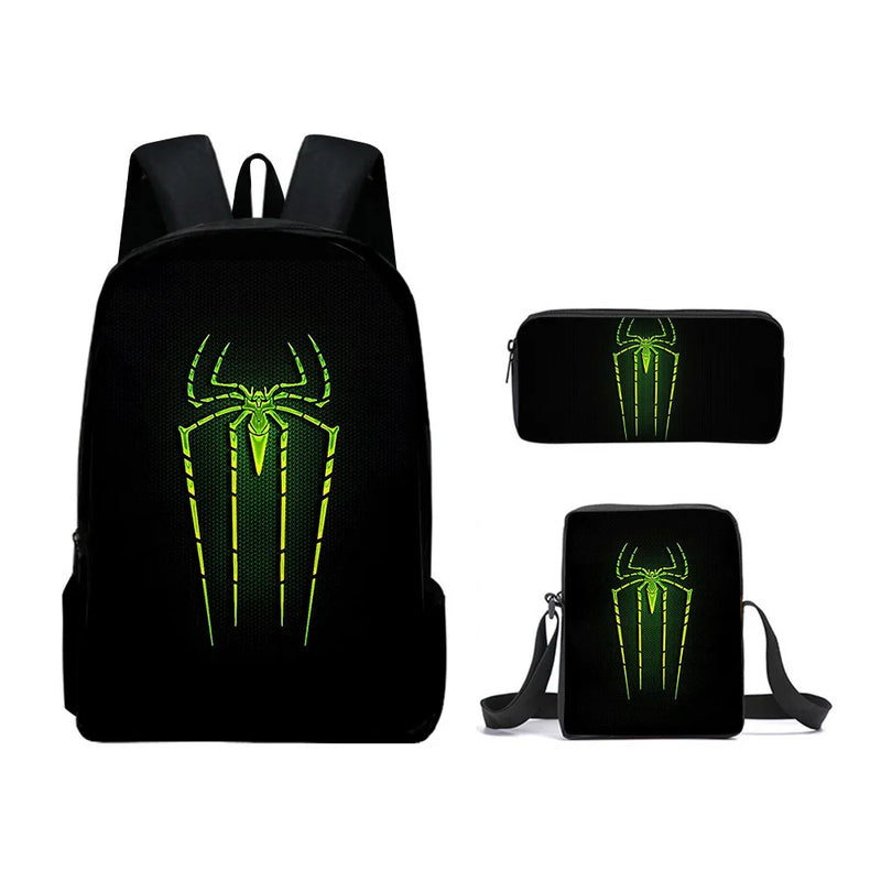 Kit com 3 peças Mochila Homem-aranha prova d'água