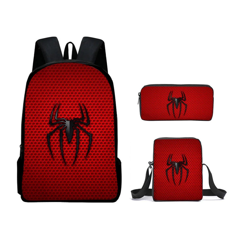 Kit com 3 peças Mochila Homem-aranha prova d'água