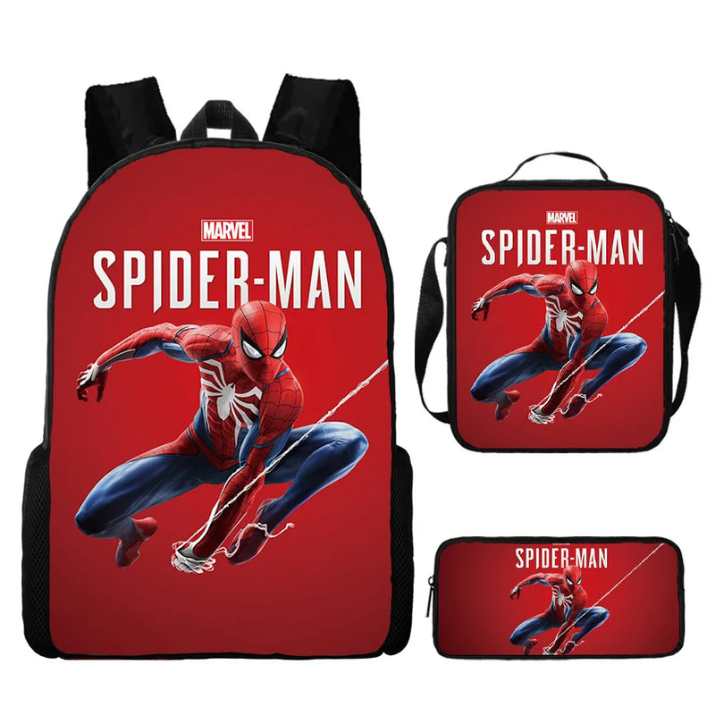 Kit com 3 peças Mochila Homem-aranha prova d'água