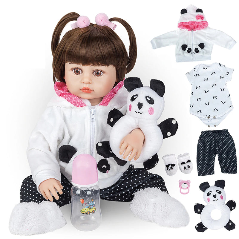 Bebê Boneca Reborn 48cm de Silicone a Prova D'água