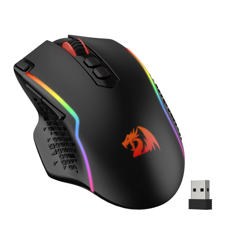 Redragon M810 Pro Wireless, 10000 DPI Wired Gamer Mouse 8 Botões