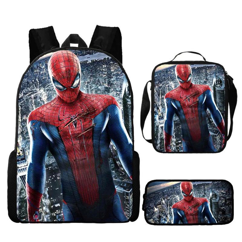 Kit com 3 peças Mochila Homem-aranha prova d'água