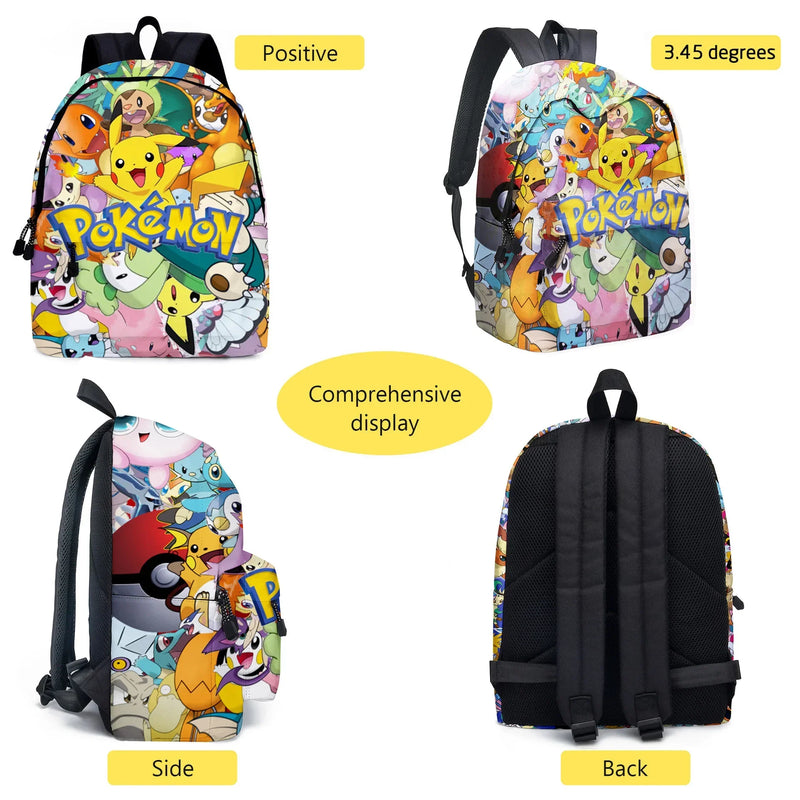 Kit 3 em 1 Pokémon - Mochila, Bolsa Térmica e Estojo (Pikachu)