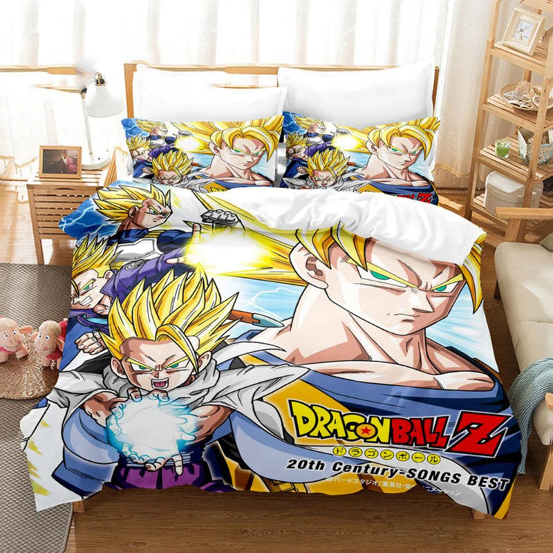 Edredom Dragon Ball Para Cama Solteiro e Casal (Vários Tamanhos)