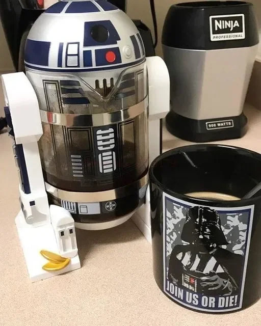 Cafeteira/Jarra Personalizada Droid R2D2 Star Wars de 1 Litro em Vidro