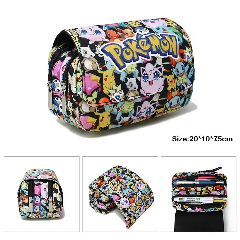 Kit 3 em 1 Pokémon - Mochila, Bolsa Térmica e Estojo (Pikachu)