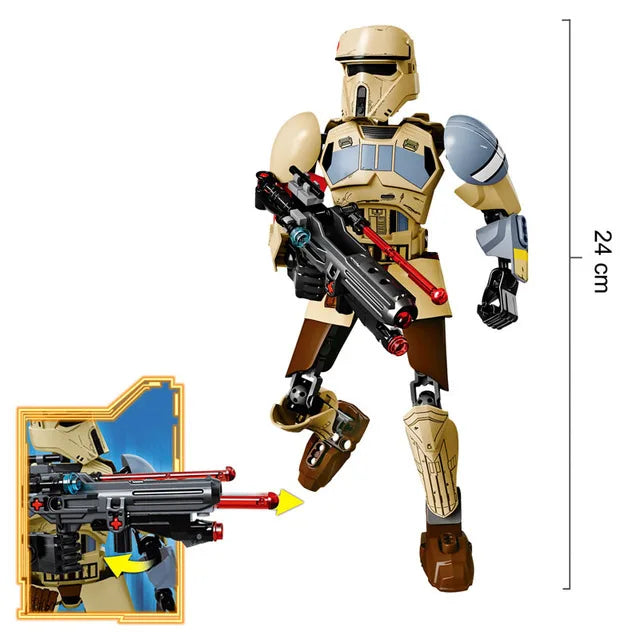 Personagens Star Wars Action Figure para Montar