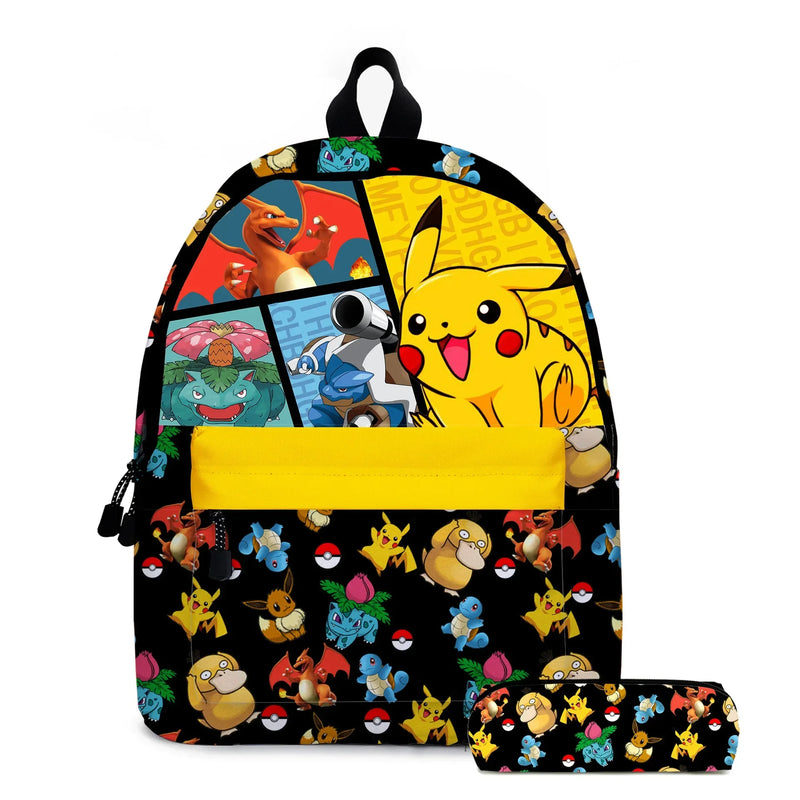 Kit 3 em 1 Pokémon - Mochila, Bolsa Térmica e Estojo (Pikachu)