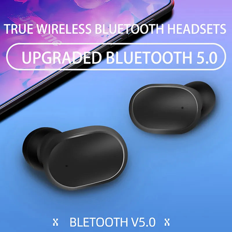 Fone de ouvido Preto  Bluetooth Touch Light Mini Anti-suor HD (Headphone)