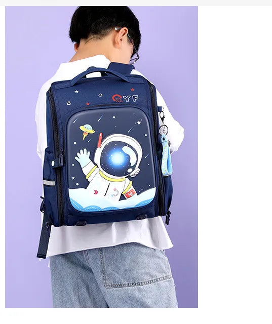 Mochila com Rodinhas Cartoon Unicorn School e Arstronauta com 2 e 6 Rodinhas