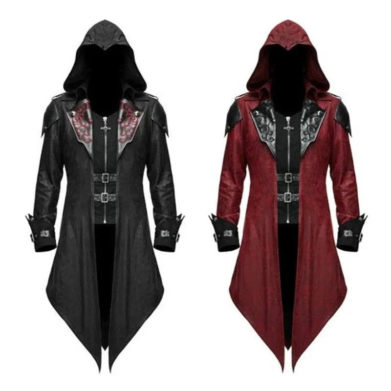 Jaqueta/Casaco Medieval com Capuz Estilo Assassin’s Creed