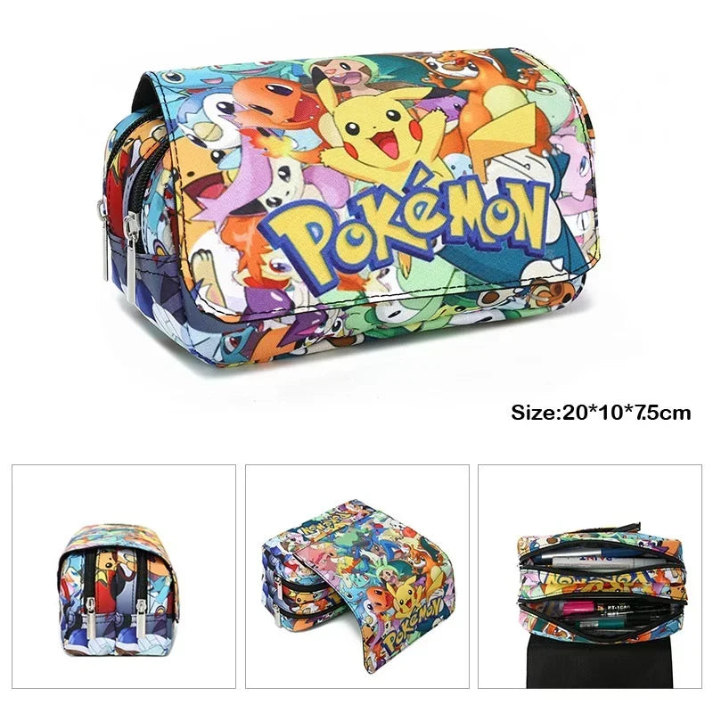 Kit 3 em 1 Pokémon - Mochila, Bolsa Térmica e Estojo (Pikachu)