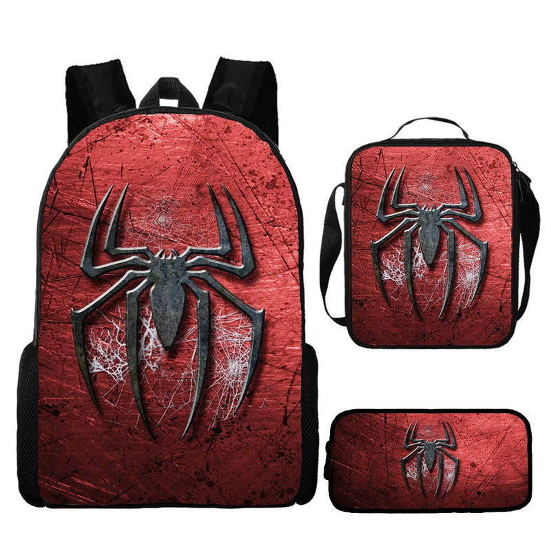 Kit com 3 peças Mochila Homem-aranha prova d'água