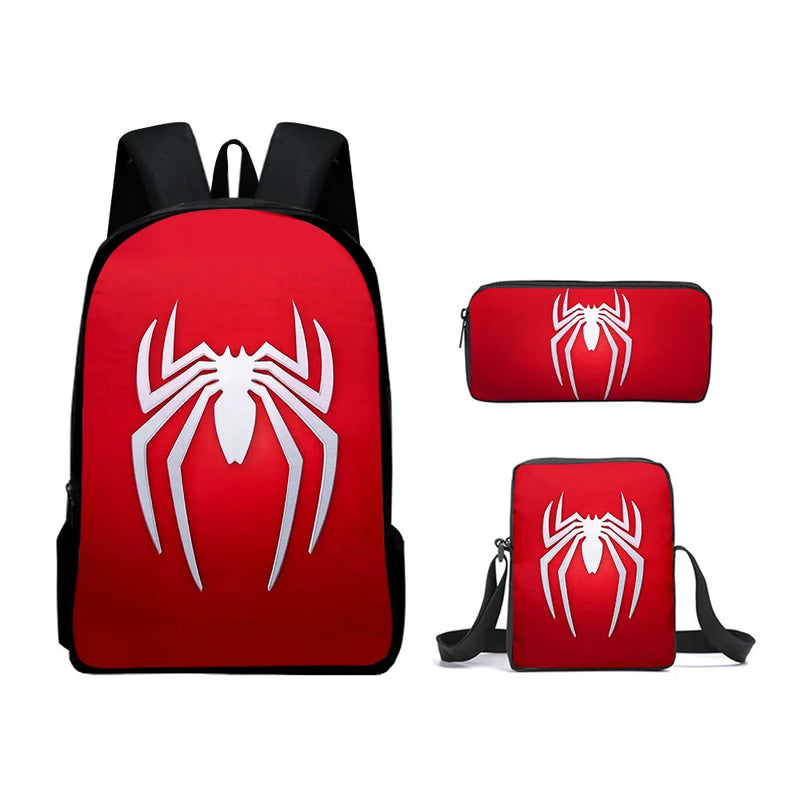 Kit com 3 peças Mochila Homem-aranha prova d'água