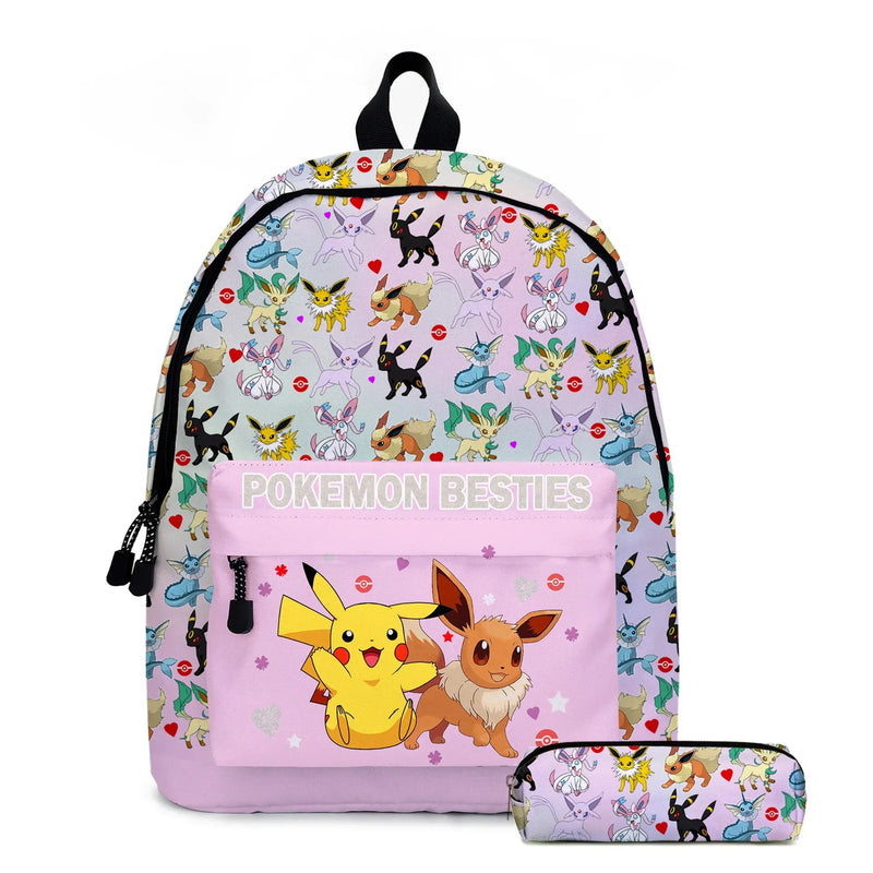 Kit 3 em 1 Pokémon - Mochila, Bolsa Térmica e Estojo (Pikachu)