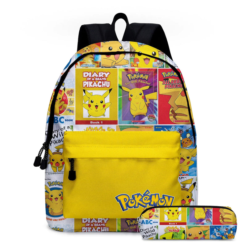 Kit 3 em 1 Pokémon - Mochila, Bolsa Térmica e Estojo (Pikachu)