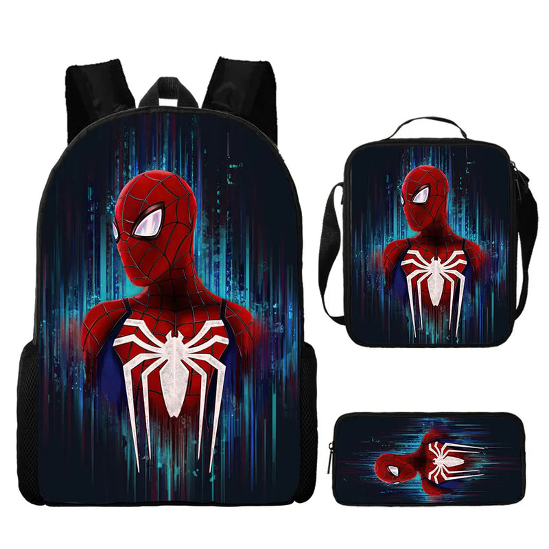 Kit com 3 peças Mochila Homem-aranha prova d'água