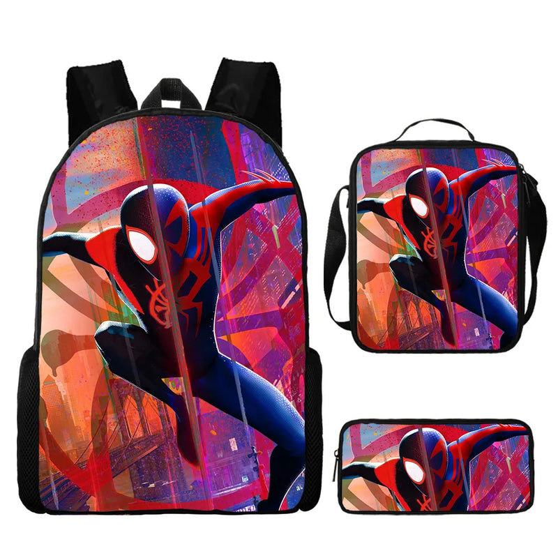 Kit com 3 peças Mochila Homem-aranha prova d'água