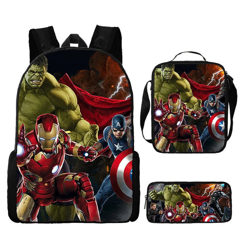 Kit com 3 peças Mochila Homem-aranha prova d'água