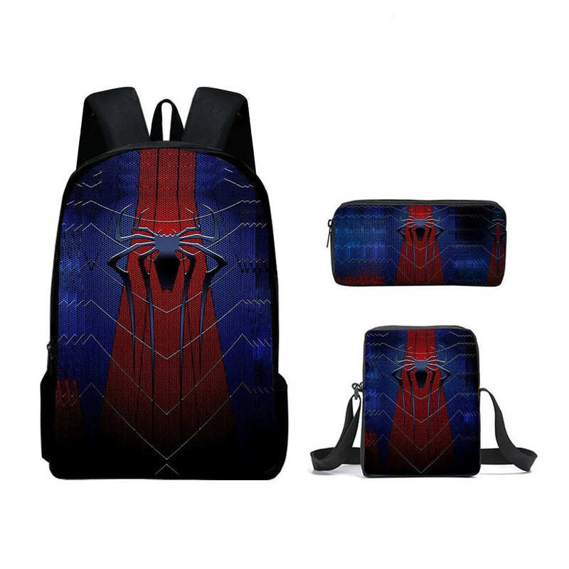 Kit com 3 peças Mochila Homem-aranha prova d'água