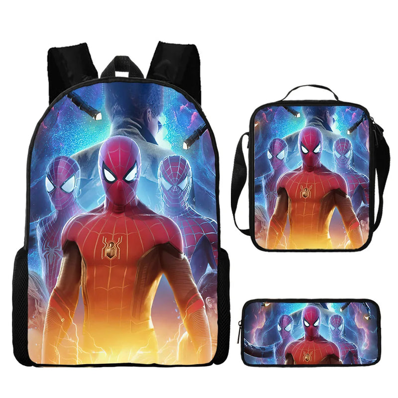 Kit com 3 peças Mochila Homem-aranha prova d'água