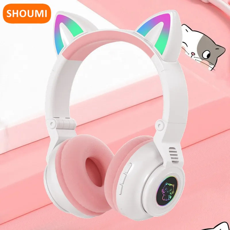 Headphones Wireless e Bluetooth modelo Gatinho 2022 (Android-IOS)